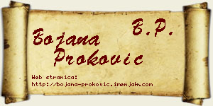 Bojana Proković vizit kartica
